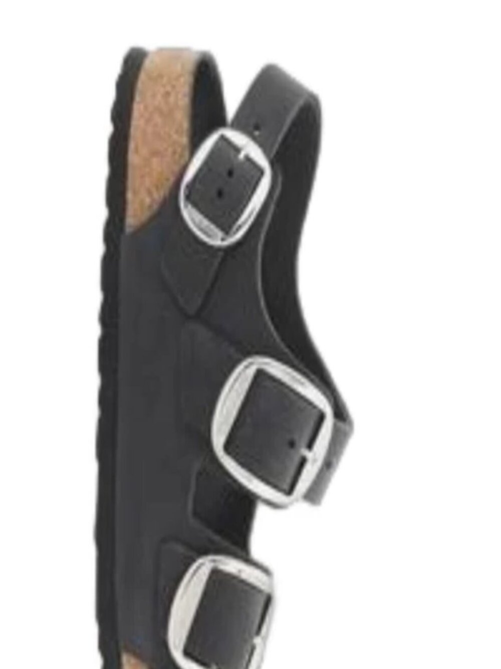Birkenstock Unisex Milano Big Buckle Natural Leather Black - Picture 4 of 5
